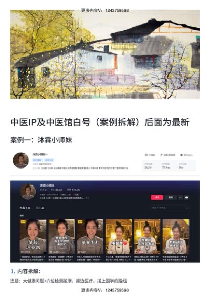 01.中医IP及中医馆白号（案例拆解）后面为最新